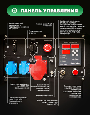 Дизельная электростанция ADG-ENERGY ADG16000XE-3 12 кВт Открытый вариант исполнения 10